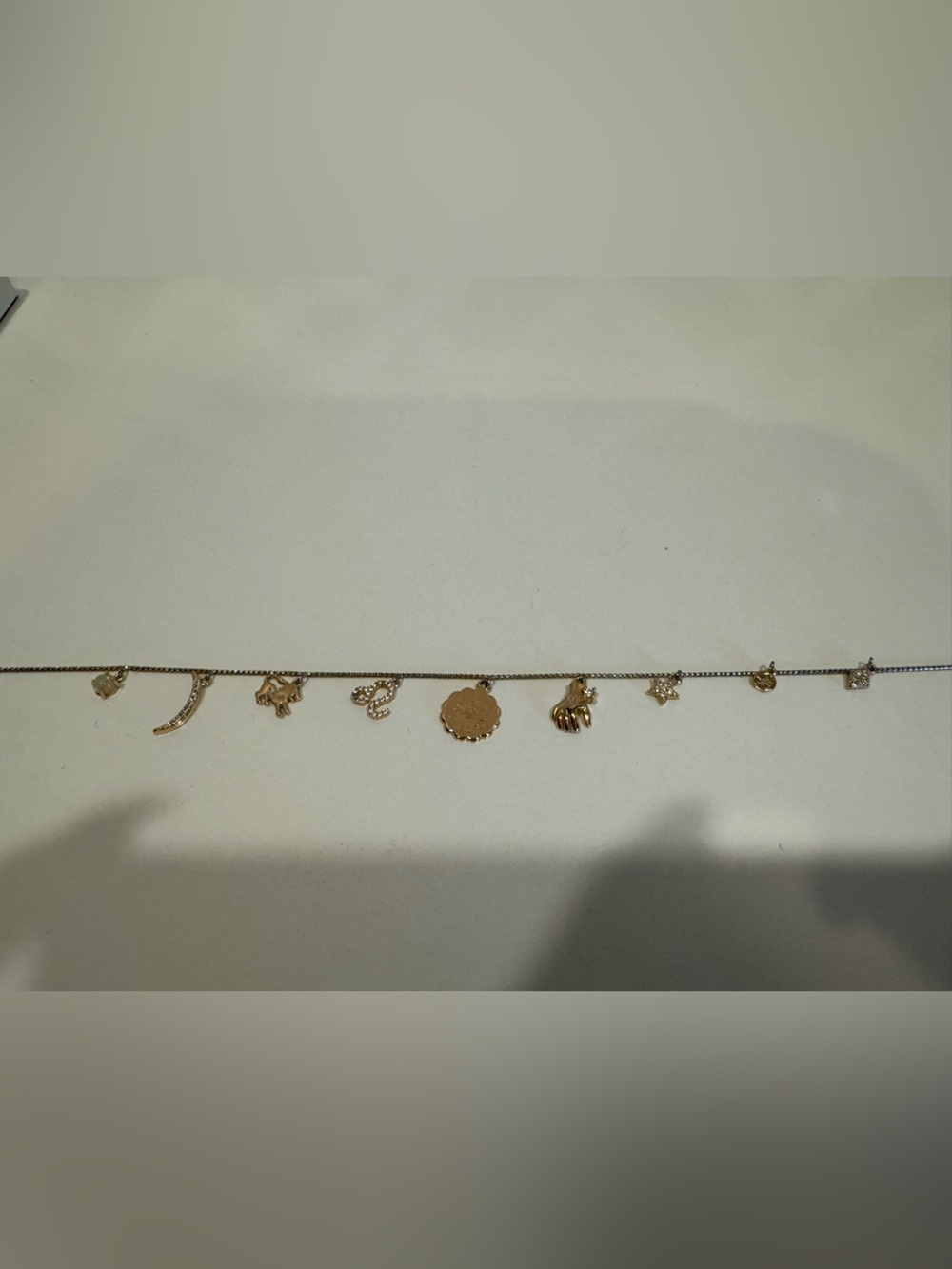 Gold Charm Leo Zodiac Necklace